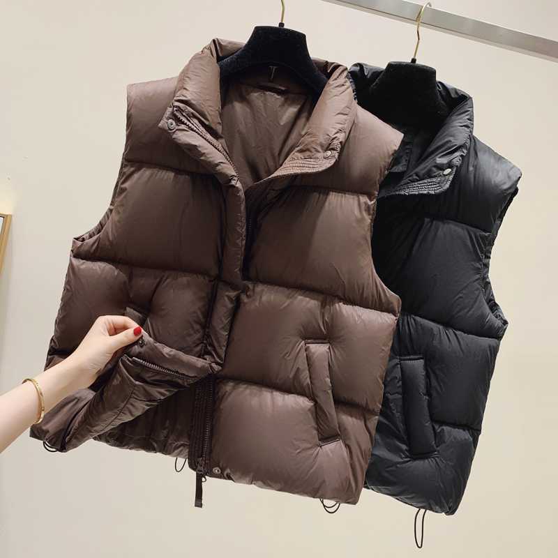 レディースベスト 軽量中綿ベスト ハイネック