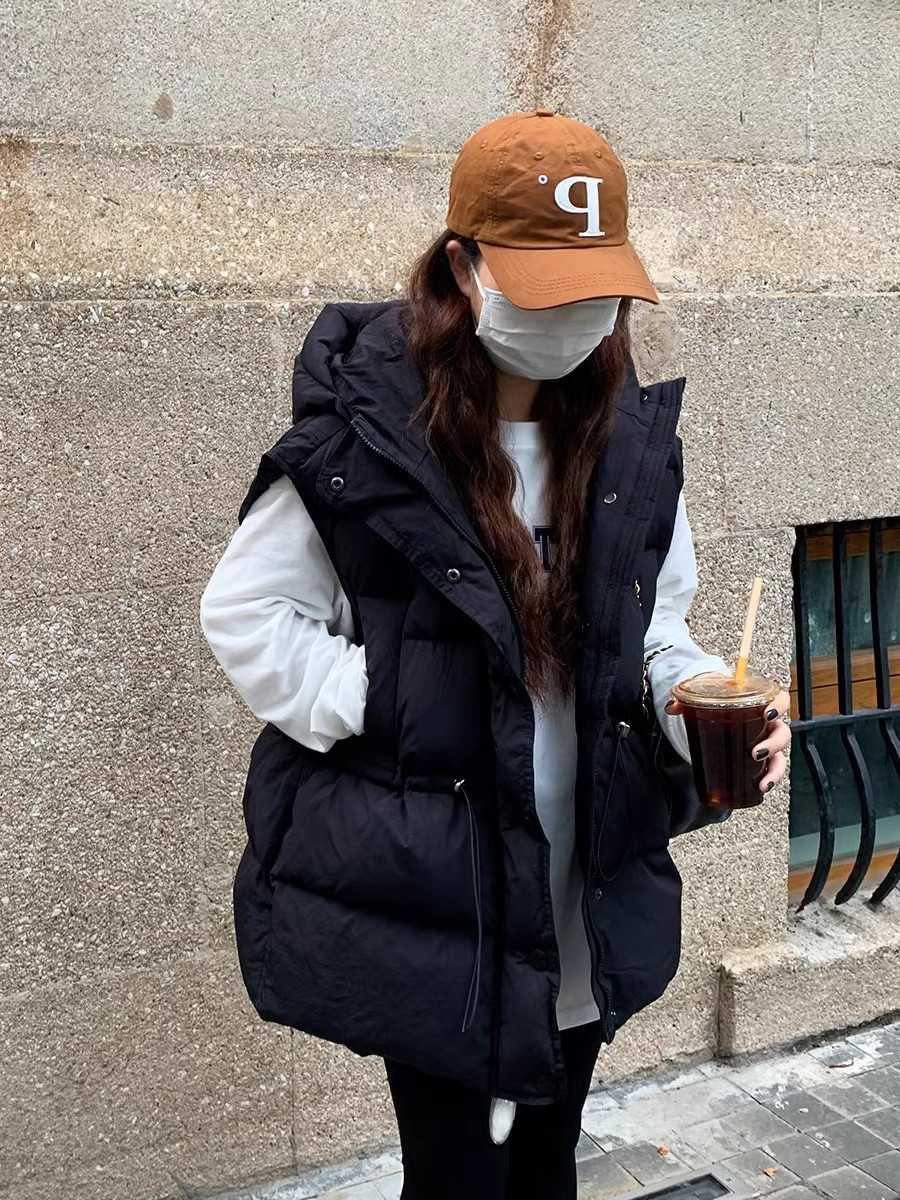 レディースベスト スタンドカラー中綿ベスト