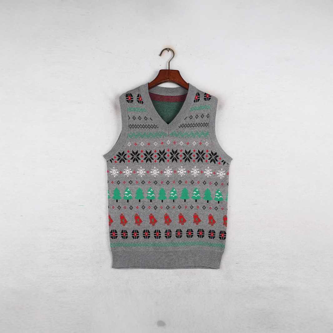 レディースベスト 冬の森デザイン ベスト ノースリーブ