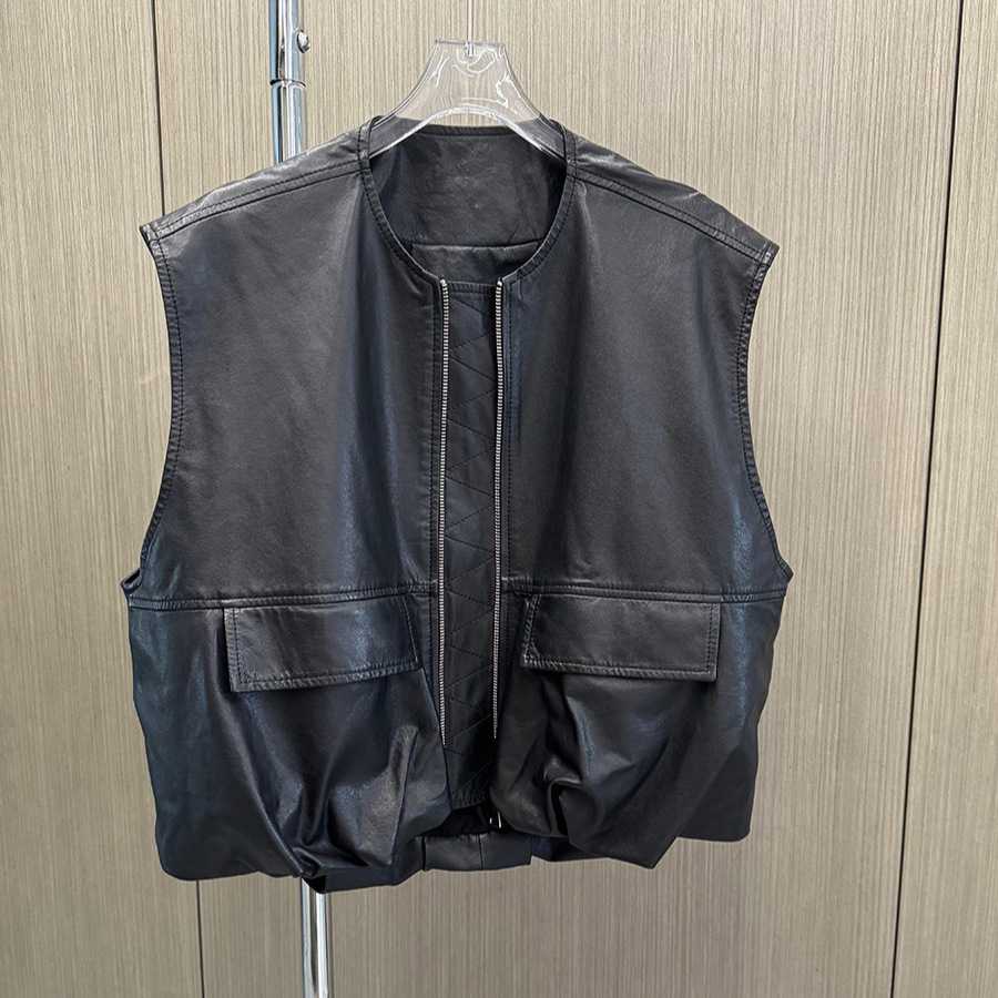 レディースベスト クラシカルレザーベスト