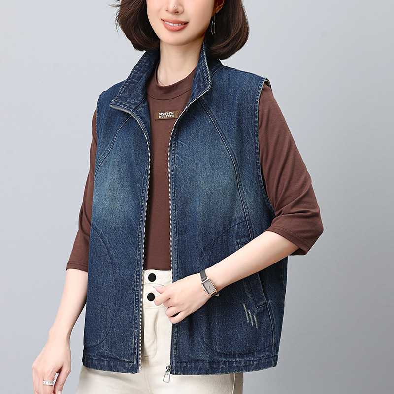 レディースベスト レディースデニムライダースベスト