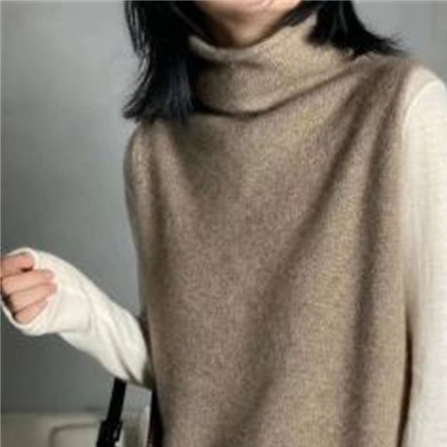 レディースベスト タートルネック ニットベスト レディース 秋冬