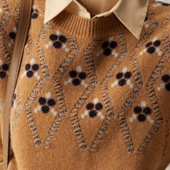 レディースベストニット 花柄詩集 レディースベスト