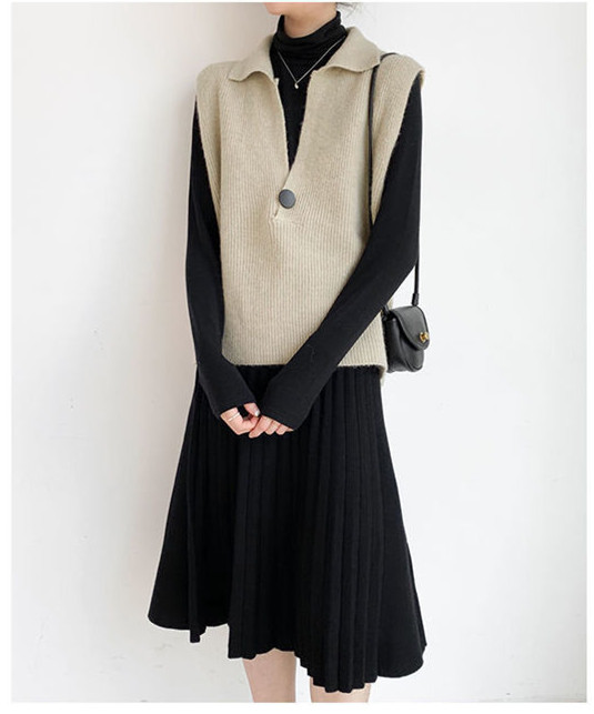 レディースベスト 秋冬ニットベスト レディース 体型カバー 上品エレガント