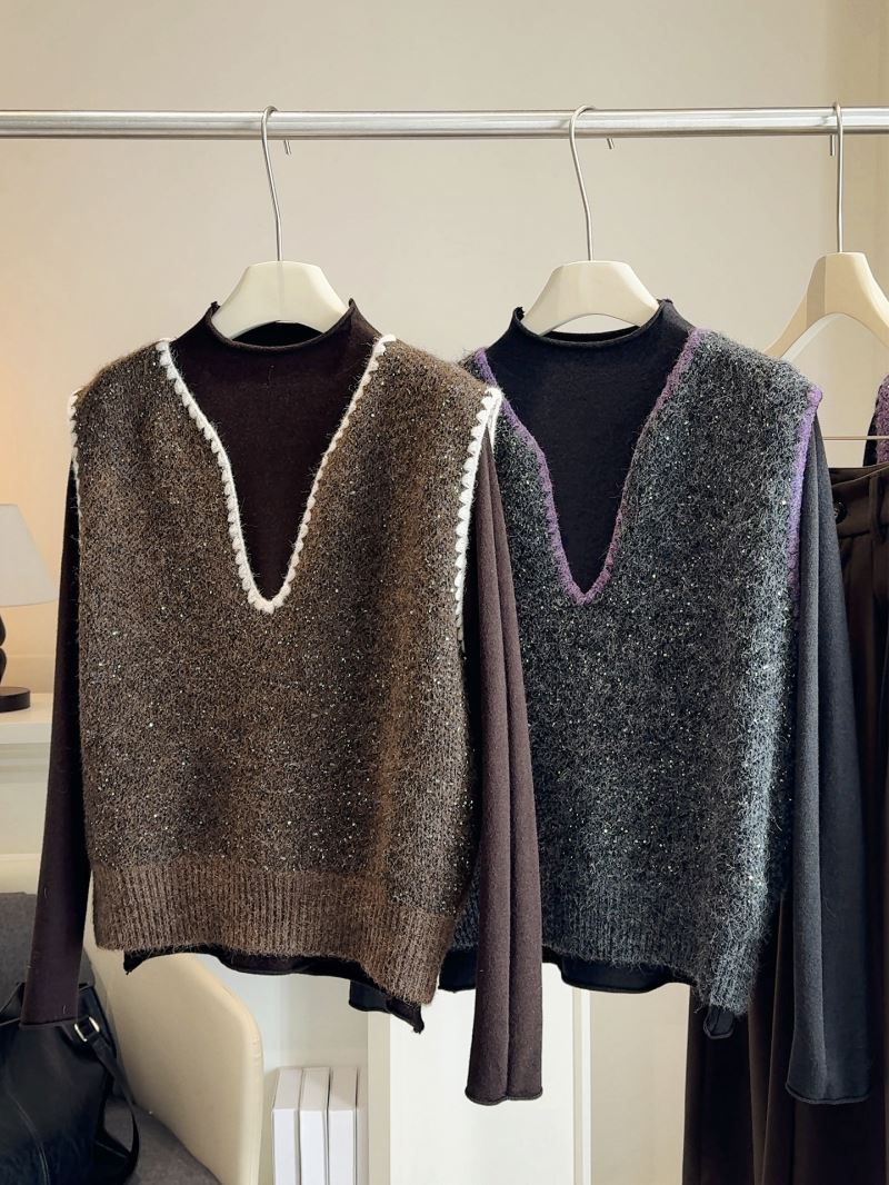 レディースベスト 韓国風ニットベスト インナーセット レディース 3色