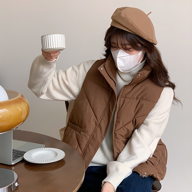 レディースベスト レディース中綿ダウンベスト フード付き多色展開