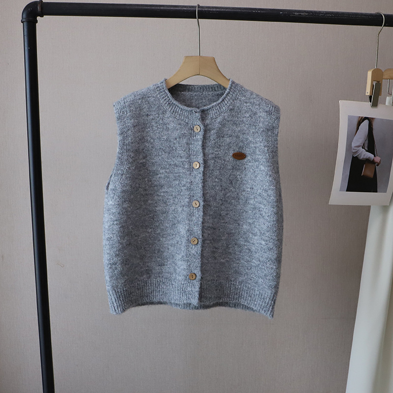 レディースベスト 韓国風ニットベスト レディース 4色展開