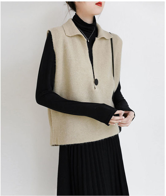 レディースベスト 秋冬ニットベスト レディース 体型カバー 上品エレガント