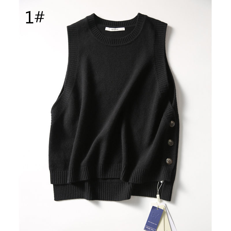 レディースベスト ニットベスト レディース ボタン付き 体型カバー 上品