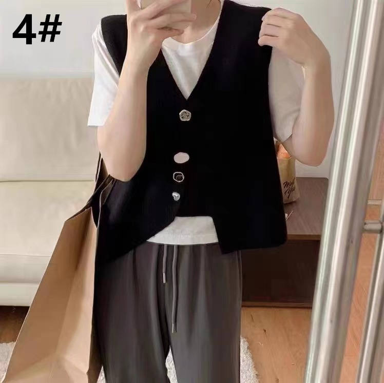 レディースベスト 秋冬新作ニットベスト袖なし上品レディース