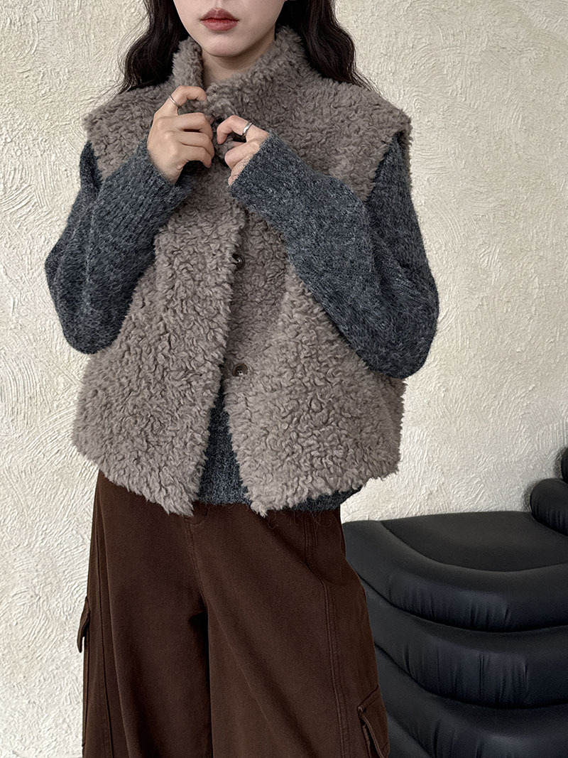 レディースベスト もこもこボアベスト韓国風レディース秋冬