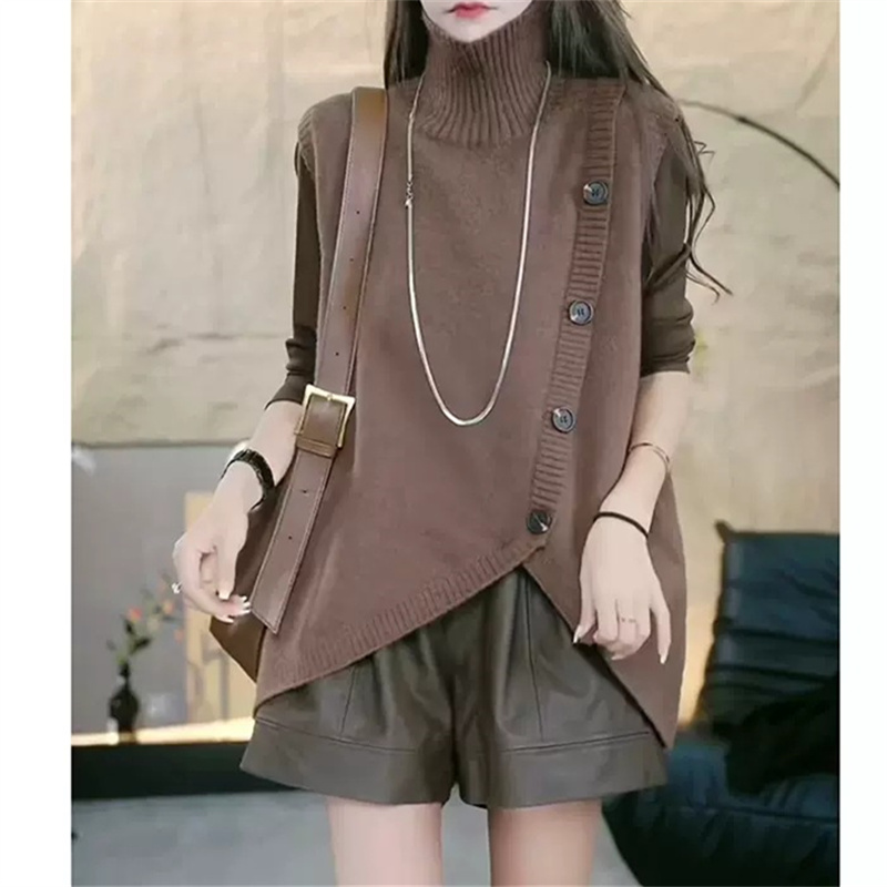 レディースベスト 秋冬新作 ニットベスト ボタン付き レディース 体型カバー おしゃれ