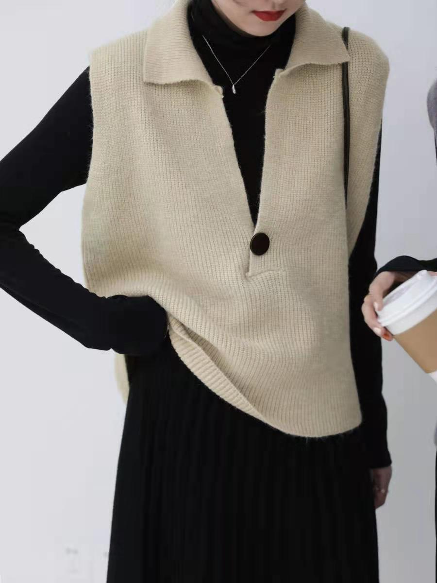 レディースベスト 秋冬ニットベスト レディース 体型カバー 上品エレガント