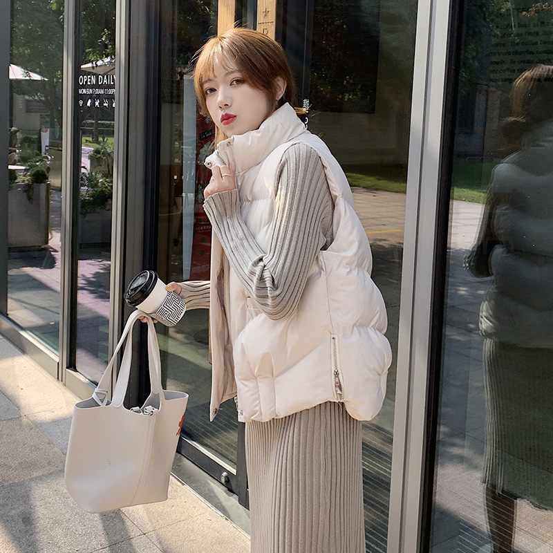 レディースベスト レディース中綿ダウンベスト フード付き多色展開