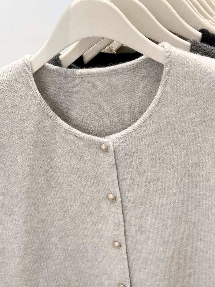 レディースベスト レディースニットベスト前開きボタン4色展開