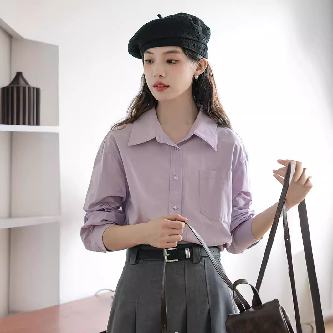 レディースベスト レディースニットベスト重ね着風長袖ブラウス2色セット