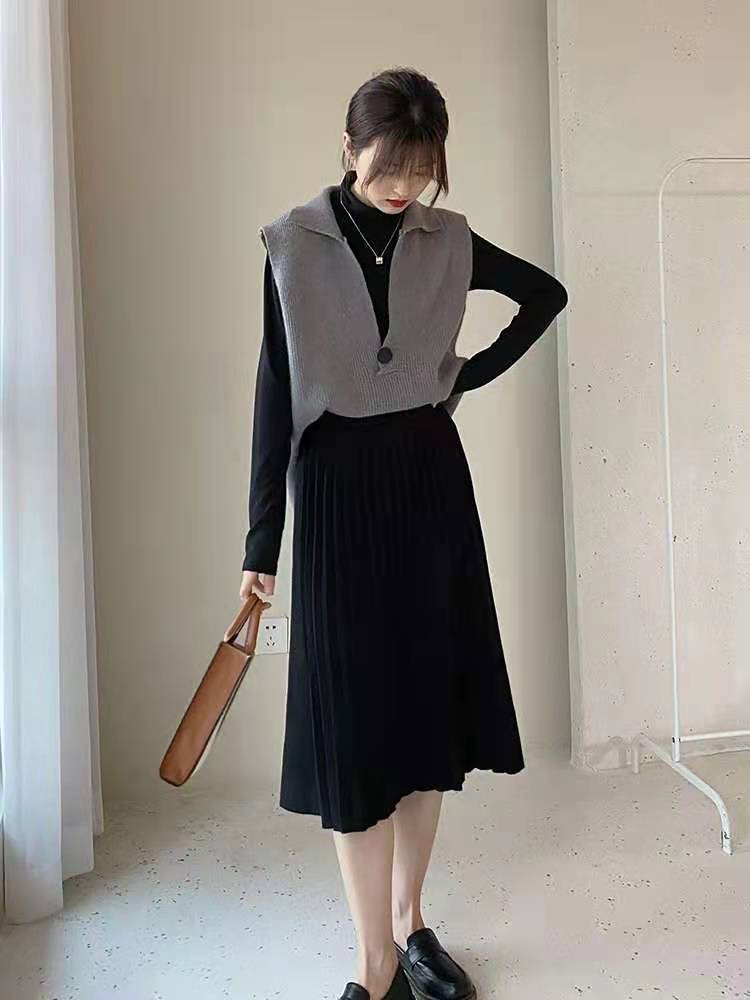 レディースベスト 秋冬ニットベスト レディース 体型カバー 上品エレガント