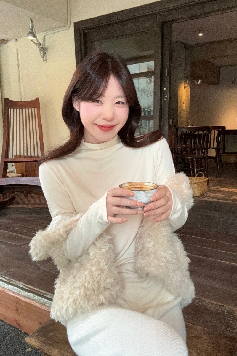 レディースベスト ふわふわファースタンドベスト着痩せレディース