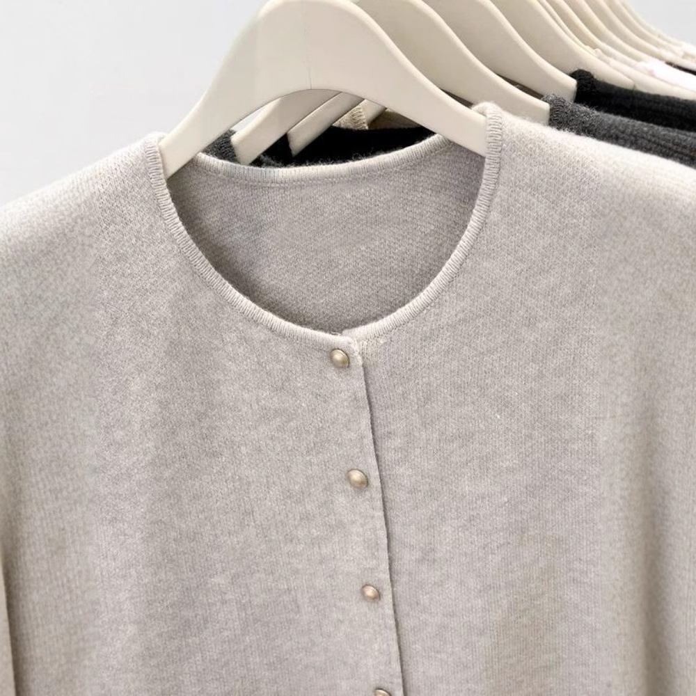 レディースベスト レディースニットベスト前開きボタン4色展開