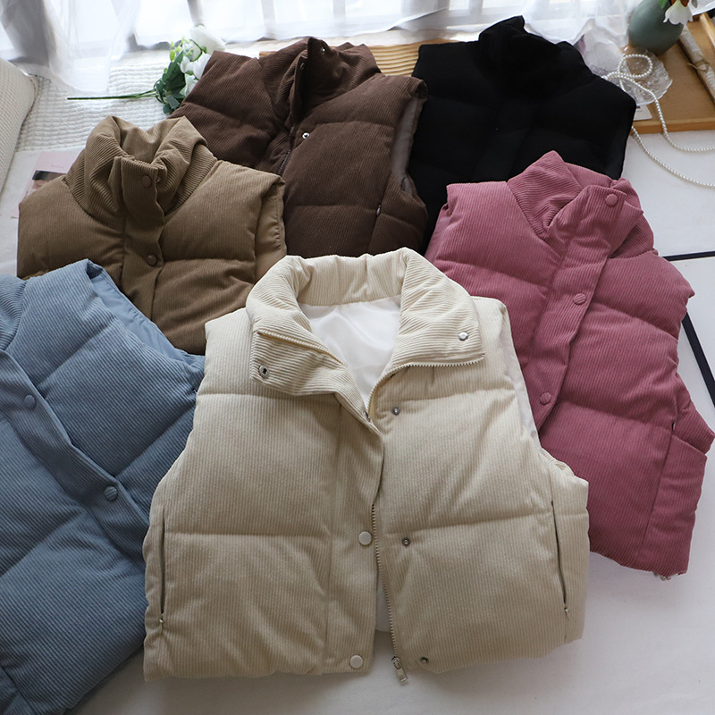 韓国風厚手レディースベスト６色展開