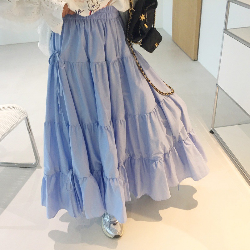 チャイナ服 ティアード切替ふんわりロングスカート