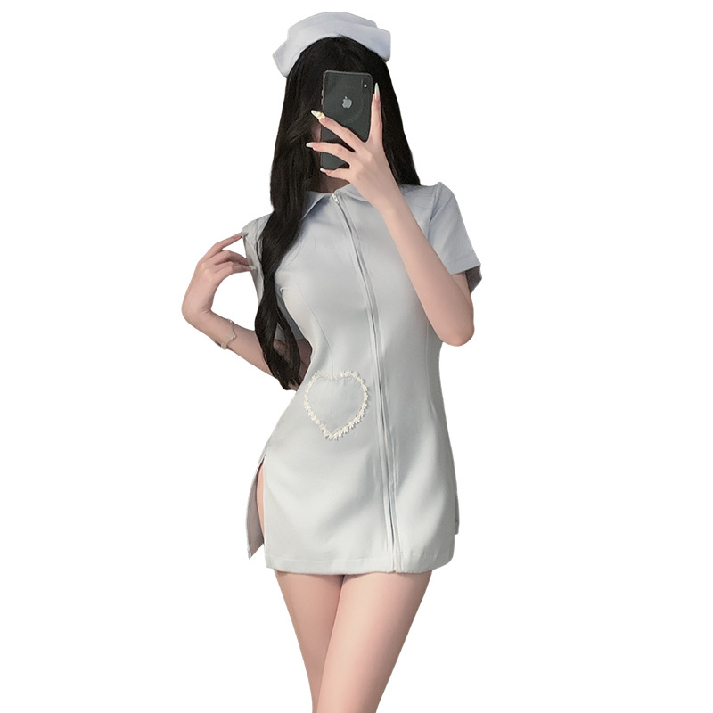 【ハロウィン】チャイナ服 チャイナ風ナース仮装ミニワンピース半袖