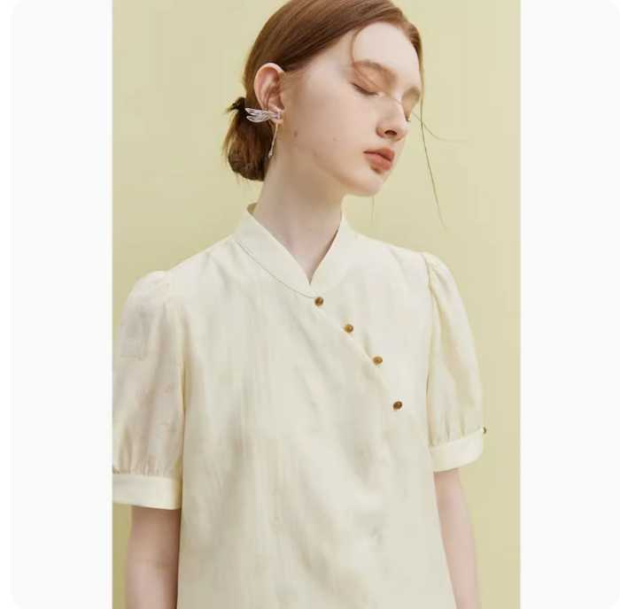 チャイナ服 シンプルチャイナシャツ 