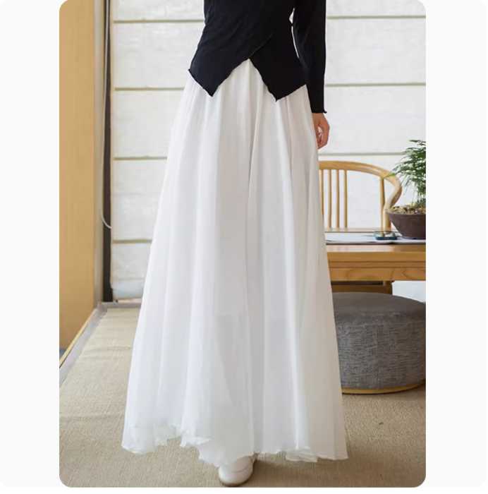 古風 ロングチャイナスカート シンプル