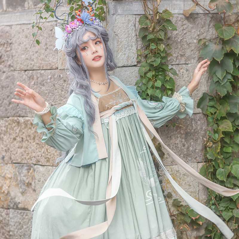 中華ロリータ ツーピースドレス ロリータファッション