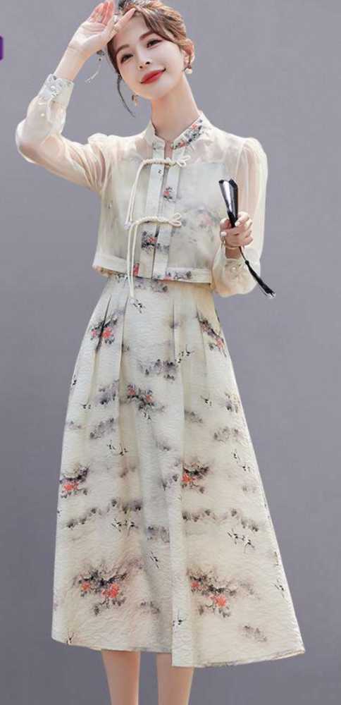 チャイナ服 ジャケット ワンピース ワンピース