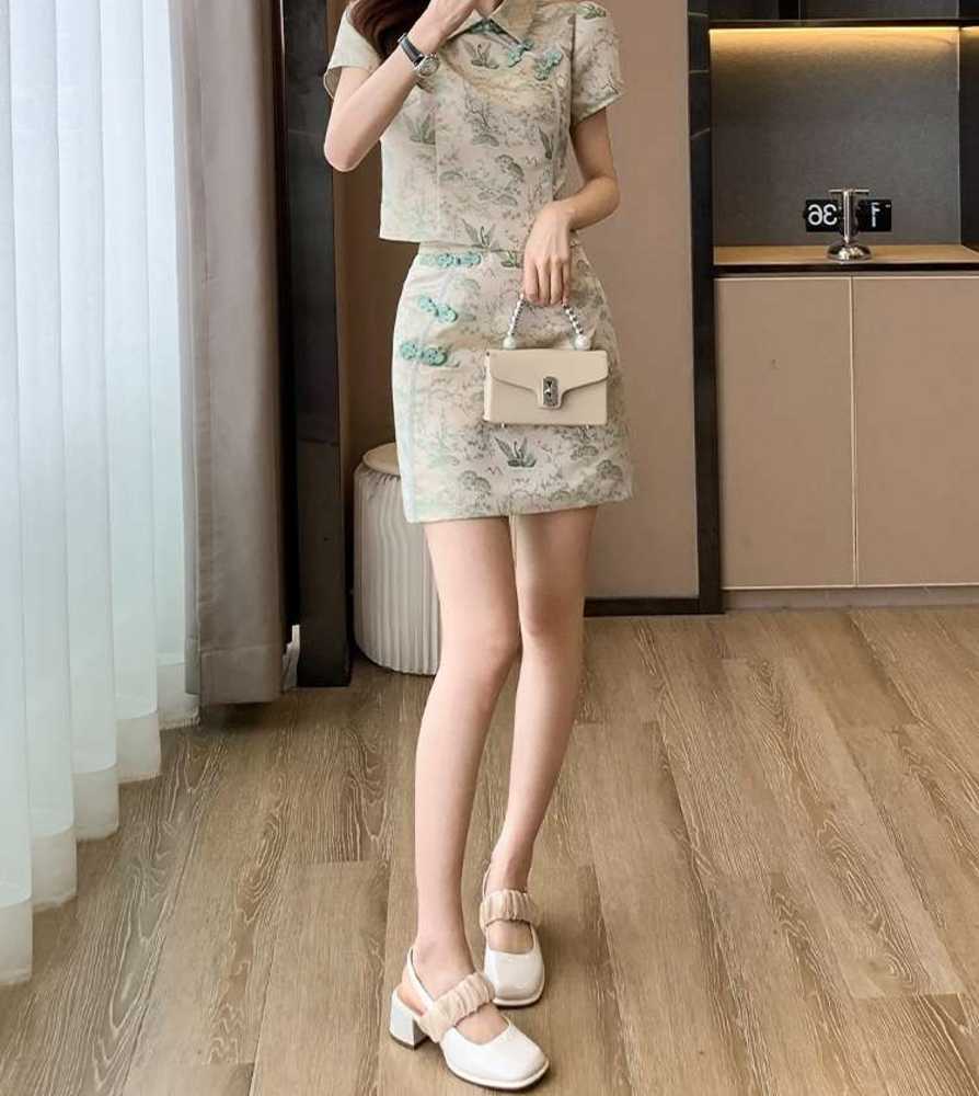 チャイナ服 ジャケット セットアップ ワンピース