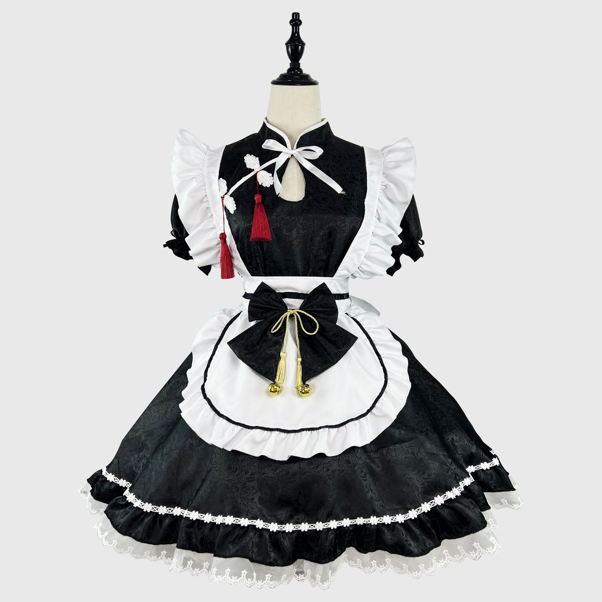 チャイナ服 メイド風ゴシック調ワンピース