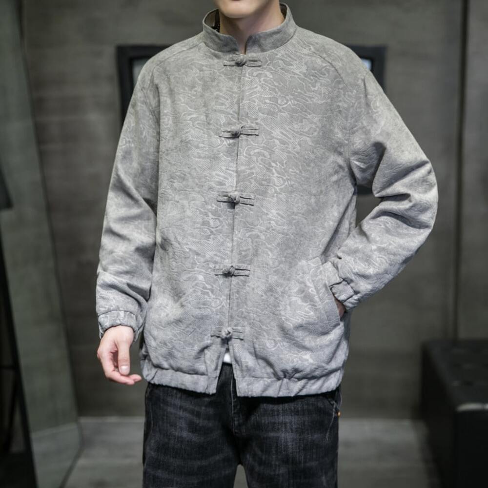 チャイナ服　中華風レトロ カジュアルシャガードジャケット　メンズチャイナ