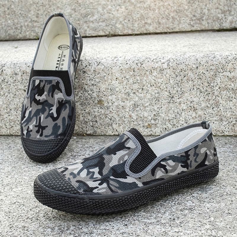 チャイナ服 漢字デザイン布靴スリッポン