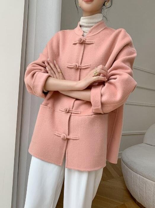 チャイナ服 レトロ チャイナ ショート ウールコート