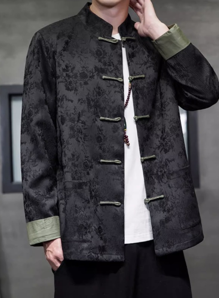 チャイナ服　龍の総柄チャイナジャケット