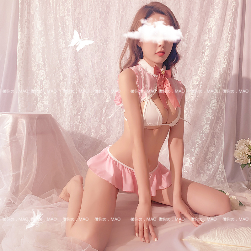 チャイナ服 リボン付きチャイナ風フリル水着セット