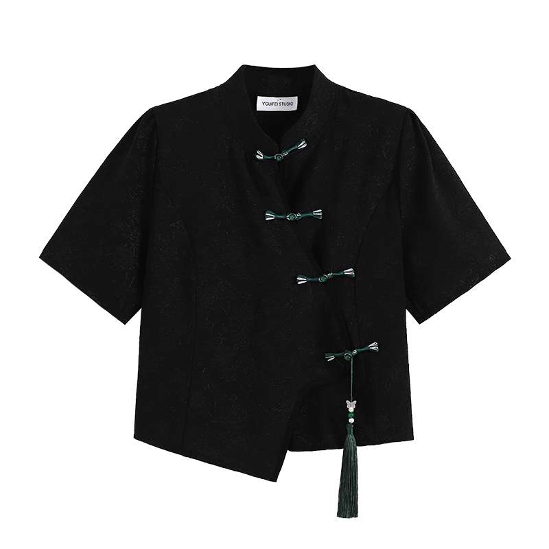 チャイナ服  モダンチャイナ風デザイントップス