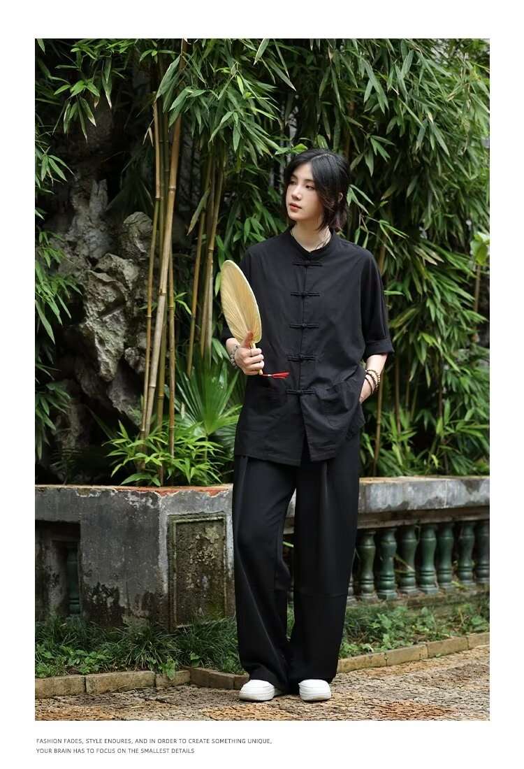 チャイナ服  中国風デザインリラックスシャツ