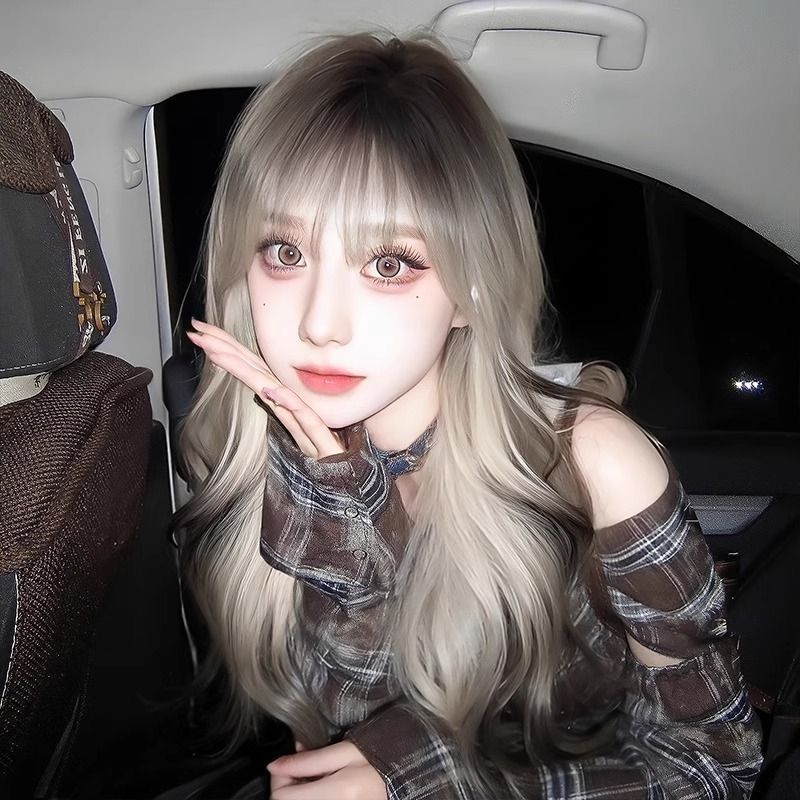 チャイナ服 ふんわりロングウェーブ前髪付きウィッグ