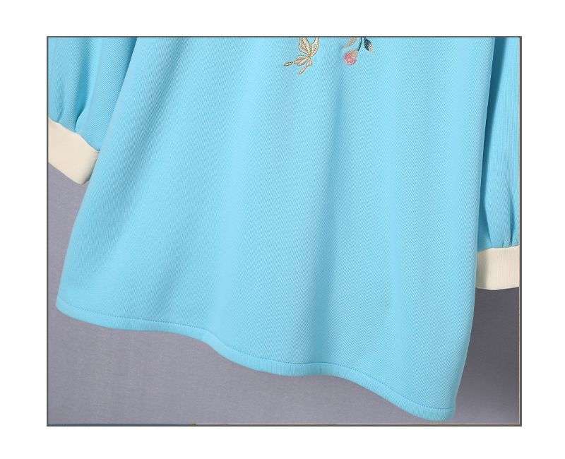 チャイナ服 東洋風刺繍入りオーバーサイズパーカー