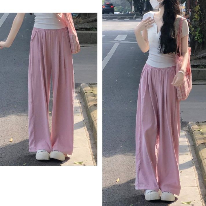 チノパン 涼やかフレアワイドチノパン