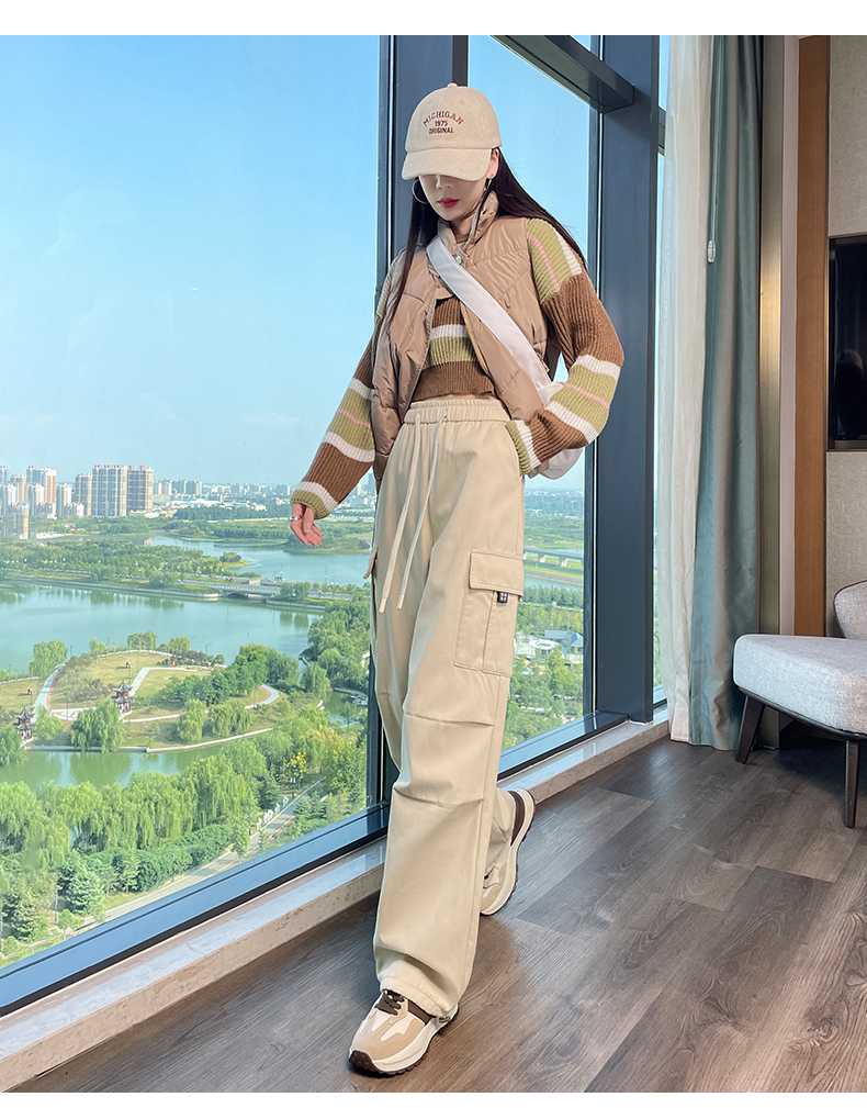 ドローコード付き ゆったりチノパン