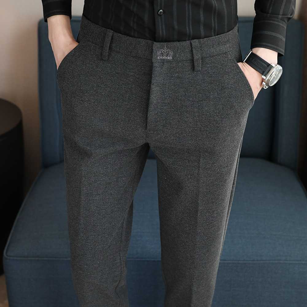 クラウンマーク付き シルエット美人チノパン