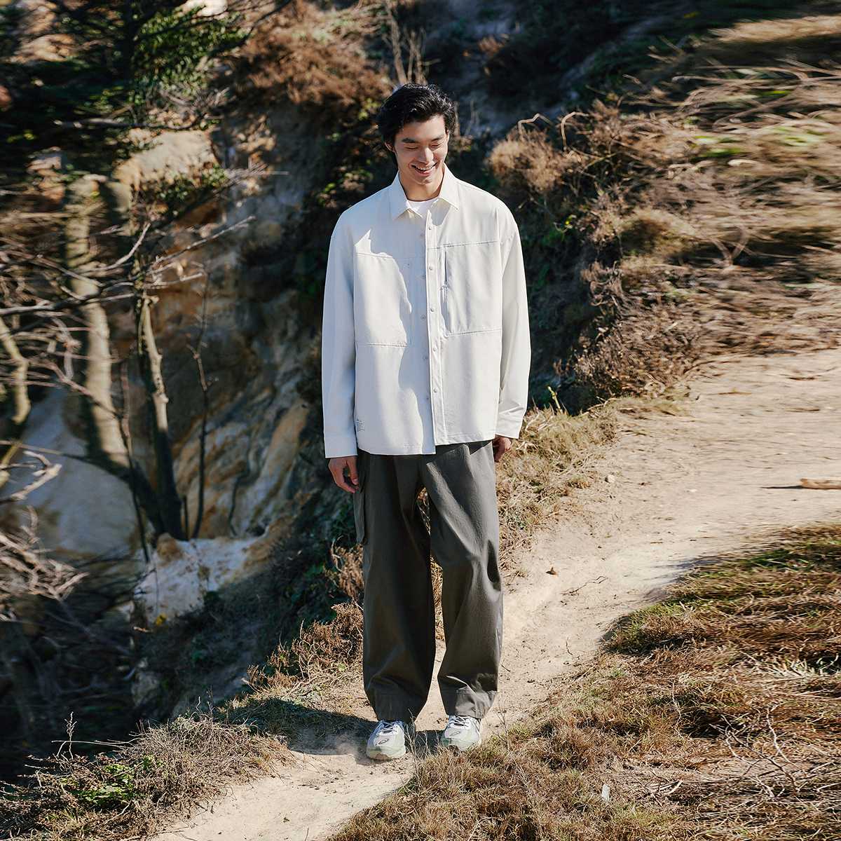 チンパンゆったりワイドシルエット チノパン