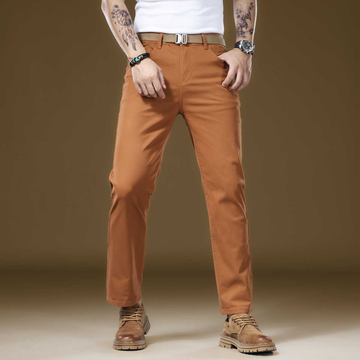 チノパン すっきり美脚シルエットチノパン