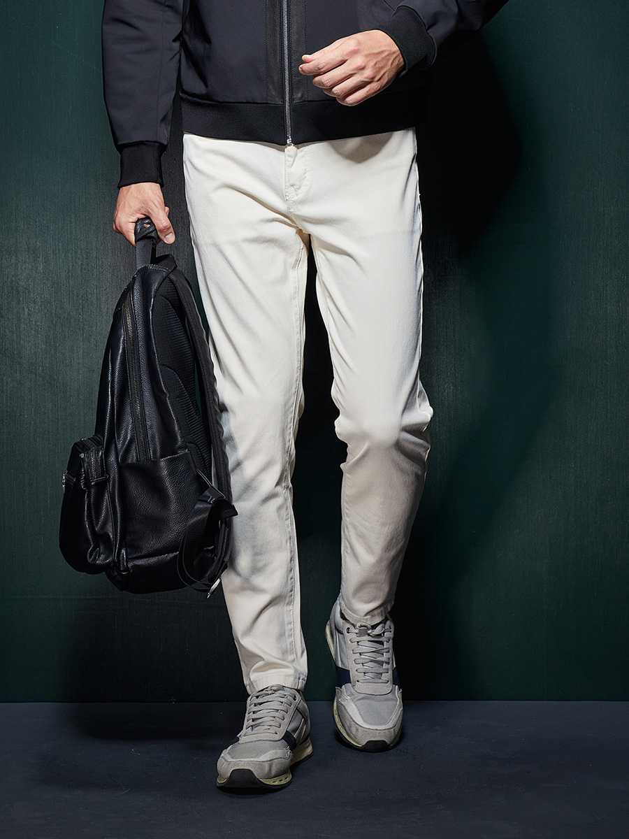 チノパン すっきりシルエット細身チノパン