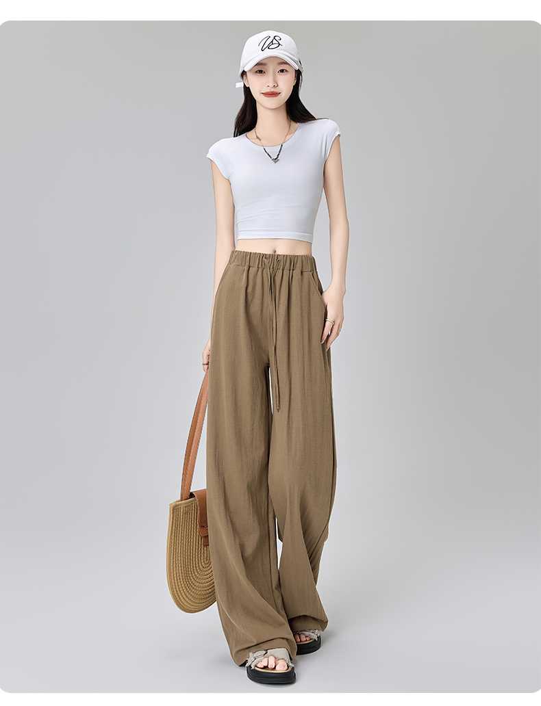 チノパン 自然風合いドレープワイドチノパン