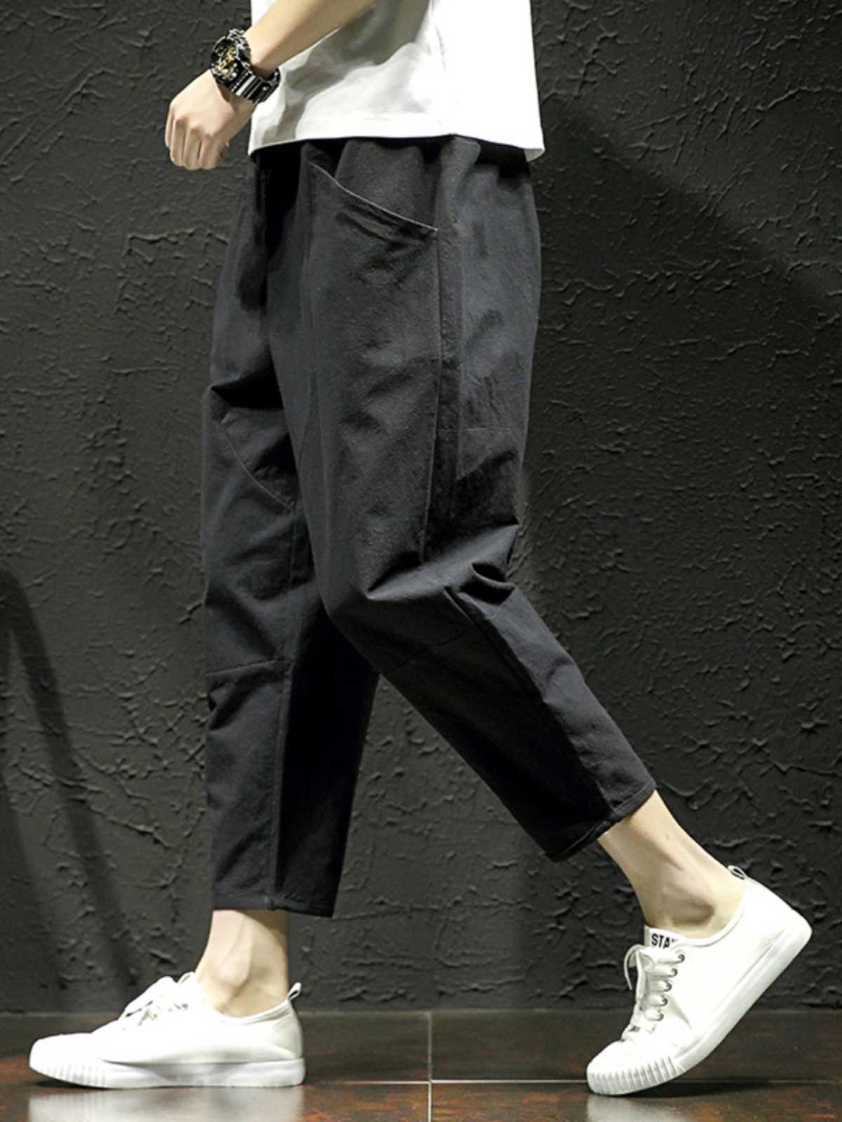 チノパン リラックスシルエット九分丈チノパン