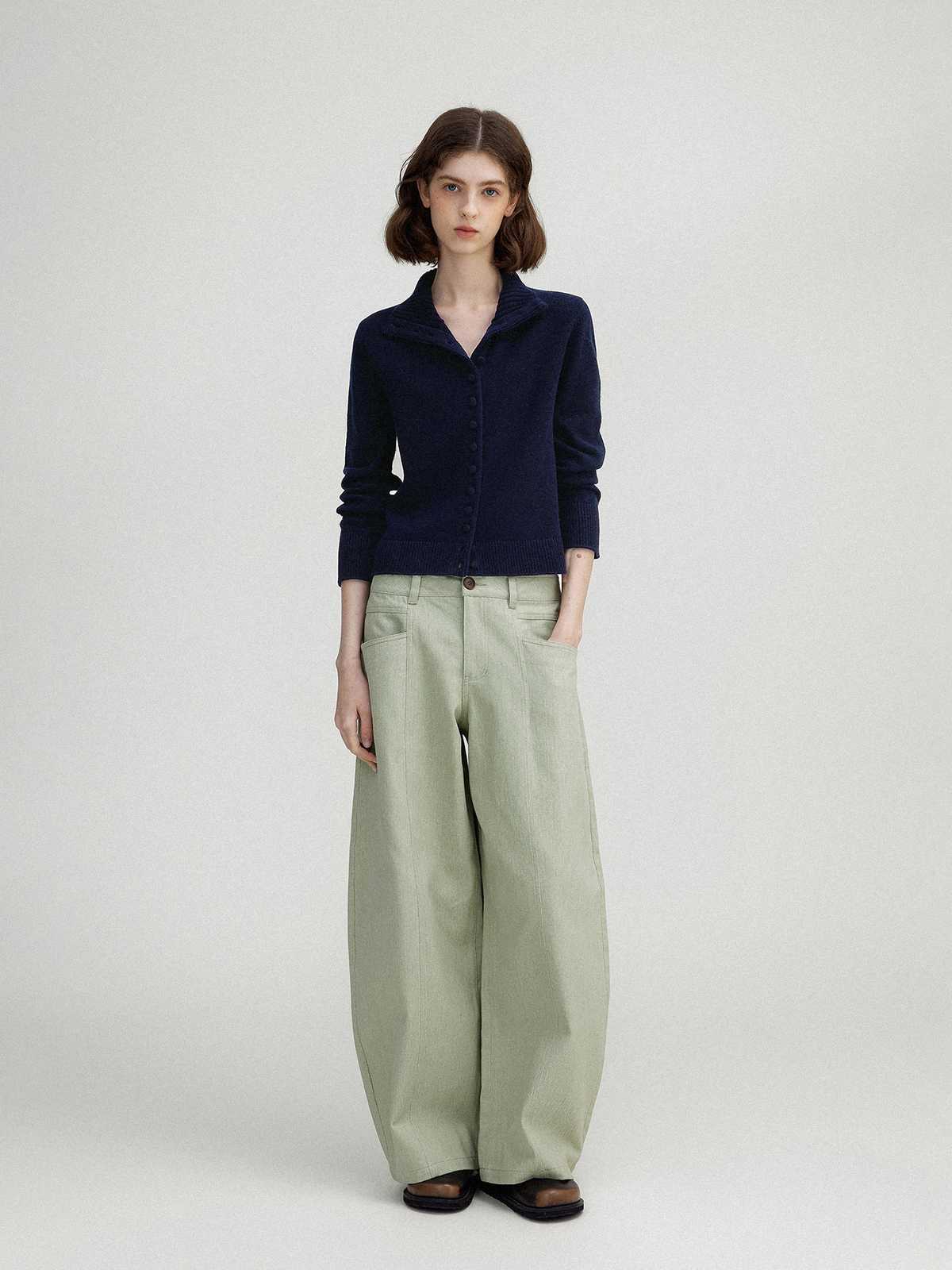 チノパン やわらか素材の大人ワイドチノパン